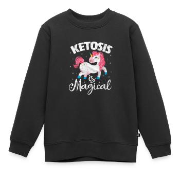 Régime céto - Sweat Premium enfant bio - noir - Devant - AI Model Kid Female (0cm)