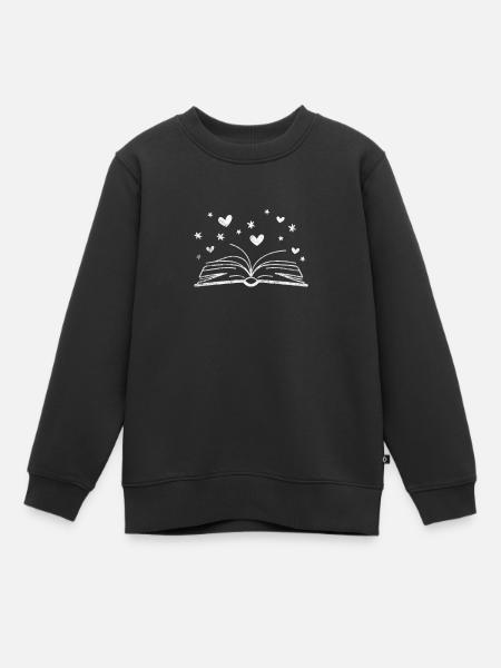 Lesen - Kinder Premium Organic Sweatshirt - Schwarz