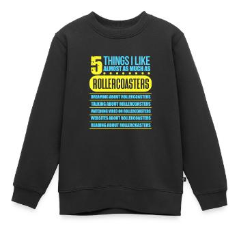 Achterbahn - Kinder Premium Organic Sweatshirt - Schwarz - Vorne - AI Model Kid Female (0cm)