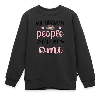 Grand-mère Appréciation Fête des mères Grand-mère Grand-mère - Sweat Premium enfant bio - noir - Devant - AI Model Kid Female (0cm)