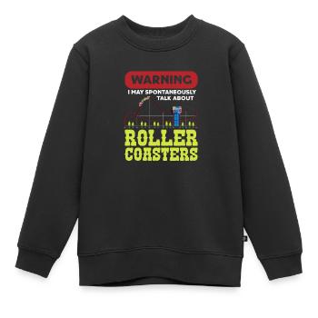 Achterbahn - Kinder Premium Organic Sweatshirt - Schwarz - Vorne - AI Model Kid Female (0cm)