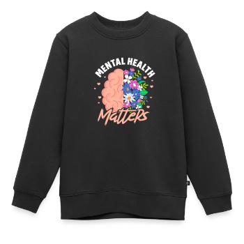 Santé mentale Cadeau en santé mentale - Sweat Premium enfant bio - noir - Devant - AI Model Kid Female (0cm)