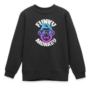 Affe Funk - Kinder Premium Organic Sweatshirt - Schwarz - Vorne - AI Model Kid Female (0cm)