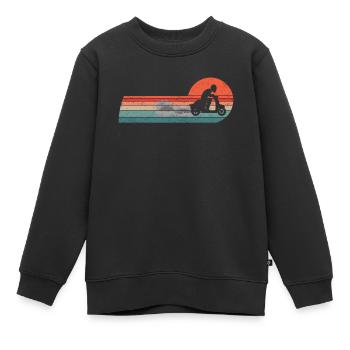 Motorroller Moped Motor-Scooter Motor-Rollerfahrer - Kinder Premium Organic Sweatshirt - Schwarz - Vorne - AI Model Kid Female (0cm)