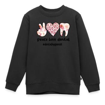 Hygiéniste dentaire Hygiéniste dentaire Hygiène buccale - Sweat Premium enfant bio - noir - Devant - AI Model Kid Female (0cm)
