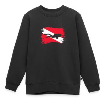 Divers Diving Sea Holiday Diving Gift - Kids Premium Organic Sweatshirt - black - Front - AI Model Kid Female (0cm)