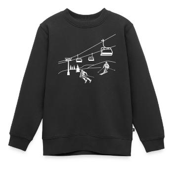 Ski Remontées mécaniques Ski Ski Skis - Sweat Premium enfant bio - noir - Devant - AI Model Kid Female (0cm)