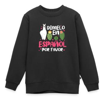 Spanish Teacher Spanish Teacher School Gift - Kids Premium Organic Sweatshirt - black - Front - AI Model Kid Female (0cm)