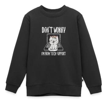Technischer Support - Kinder Premium Organic Sweatshirt - Schwarz - Vorne - AI Model Kid Female (0cm)