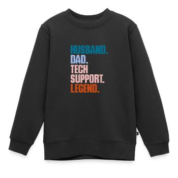 Technical Support Computer It Admin Gift - Kids Premium Organic Sweatshirt - black - Front - AI Model Kid Female (0cm)