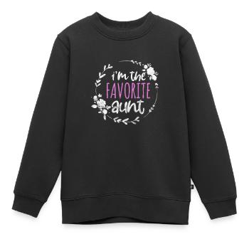 Tante - Sweat Premium enfant bio - noir - Devant - AI Model Kid Female (0cm)