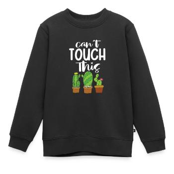 Kaktus Kakteen Pflanze Stachelig Pflanzen Geschenk - Kinder Premium Organic Sweatshirt - Schwarz - Vorne - AI Model Kid Female (0cm)