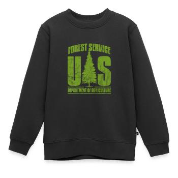 Wald - Kinder Premium Organic Sweatshirt - Schwarz - Vorne - AI Model Kid Female (0cm)