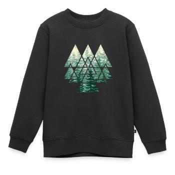 Wald - Kinder Premium Organic Sweatshirt - Schwarz - Vorne - AI Model Kid Female (0cm)
