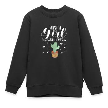 Cactus Fille Cactus Fille Fille Cadeau - Sweat Premium enfant bio - noir - Devant - AI Model Kid Female (0cm)