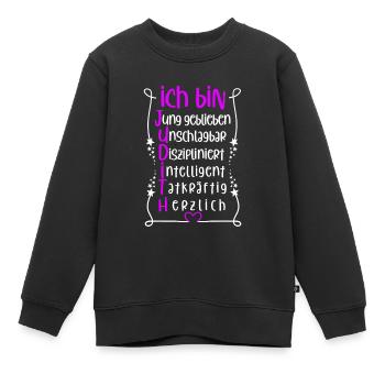 Für den besten Menschen - Ich bin Judith - Kinder Premium Organic Sweatshirt - Schwarz - Vorne - AI Model Kid Female (0cm)