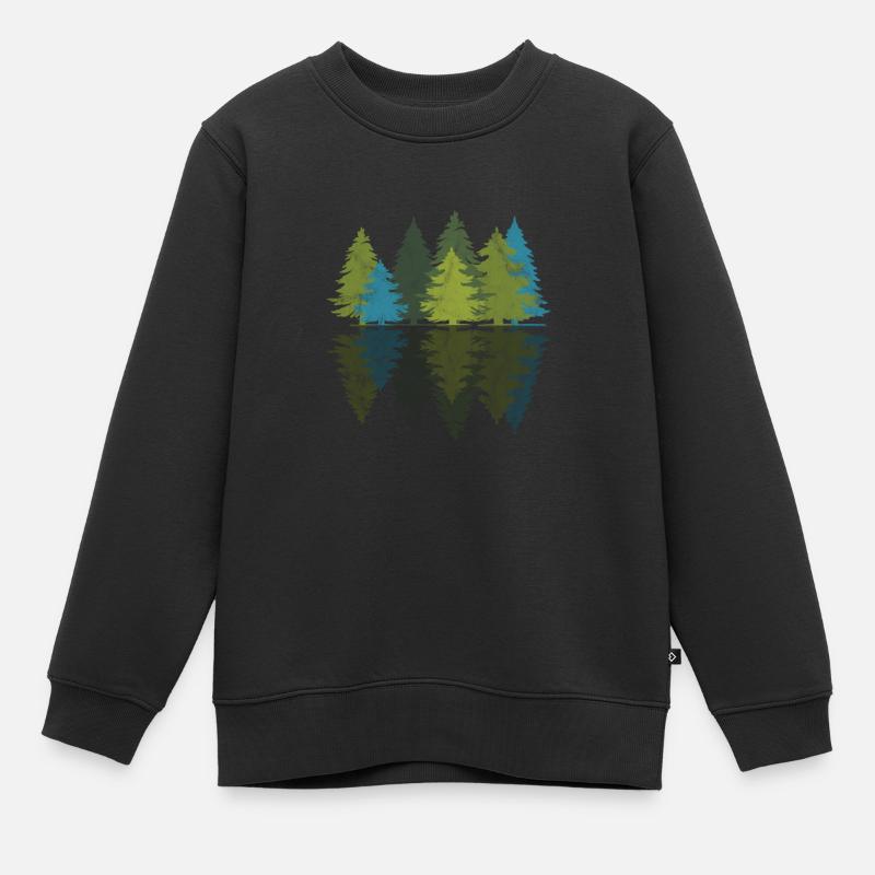 Wald - Kinder Premium Organic Sweatshirt - Schwarz