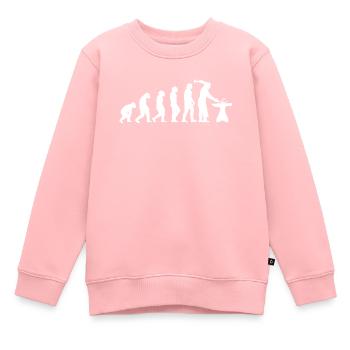 Pferde-Schmied Hufeisen Pferdeschmied Zange - Kinder Premium Organic Sweatshirt - Rosa - Vorne - AI Model Kid Female (0cm)