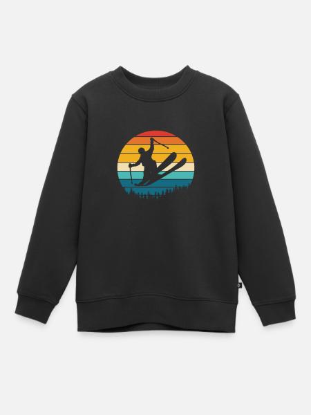 Ski - Kids Premium Organic Sweatshirt - black