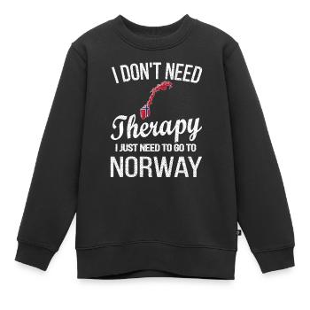 Norvégien Norvège origine drapeau norvégien - Sweat Premium enfant bio - noir - Devant - AI Model Kid Female (0cm)