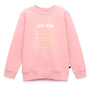 Für den besten Menschen - Ich bin Lorenz - Kinder Premium Organic Sweatshirt - Rosa - Vorne - AI Model Kid Female (0cm)