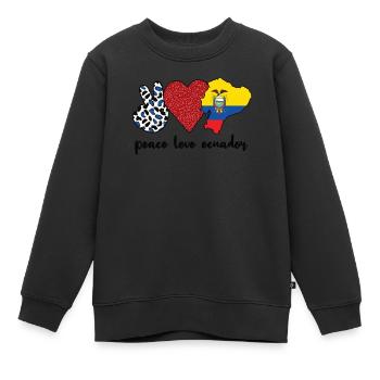 Équateur Équateur Racines équatoriennes - Sweat Premium enfant bio - noir - Devant - AI Model Kid Female (0cm)