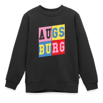 Augsburg Allemagne City Font Retro Home - Sweat Premium enfant bio - noir - Devant - AI Model Kid Female (0cm)