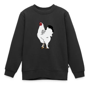 Brahma Hahn Hühner Lustig Landwirt Huhn - Kinder Premium Organic Sweatshirt - Schwarz - Vorne - AI Model Kid Female (0cm)