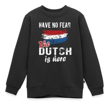 Pays-Bas néerlandais Drapeau néerlandais - Sweat Premium enfant bio - noir - Devant - AI Model Kid Female (0cm)