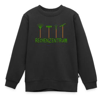 Rechenzentrum Informatik Garten Rechen - Kinder Premium Organic Sweatshirt - Schwarz - Vorne - AI Model Kid Female (0cm)