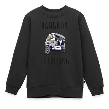 Bangkok appelle - Sweat Premium enfant bio - noir - Devant - AI Model Kid Female (0cm)