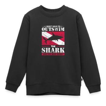 Requins Shark Ailerons de requin Shark Sea Gift - Sweat Premium enfant bio - noir - Devant - AI Model Kid Female (0cm)