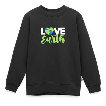Climate change - Kids Premium Organic Sweatshirt - black - Front - AI Model Kid Female (0cm)