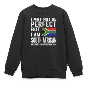 Afrique du Sud Origine Afrique du Sud Drapeau de l’Afrique du Sud - Sweat Premium enfant bio - noir - Devant - AI Model Kid Female (0cm)