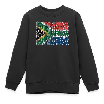 Afrique du Sud Drapeau Afrique du Sud Afrique du Sud Racines - Sweat Premium enfant bio - noir - Devant - AI Model Kid Female (0cm)