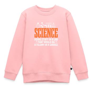 Science - Sweat Premium enfant bio - rose - Devant - AI Model Kid Female (0cm)