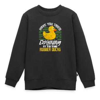 Programmeur - Sweat Premium enfant bio - noir - Devant - AI Model Kid Female (0cm)