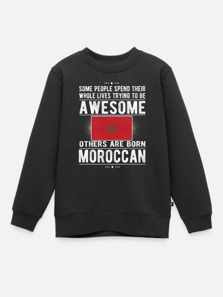 Maroc Maroc Drapeau d’origine marocaine - Sweat Premium enfant bio - noir