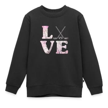 Eishockey Maske Hockey Girl Eishockeyteam Geschenk - Kinder Premium Organic Sweatshirt - Schwarz - Vorne - AI Model Kid Female (0cm)