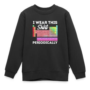 Tableau périodique - Sweat Premium enfant bio - noir - Devant - AI Model Kid Female (0cm)