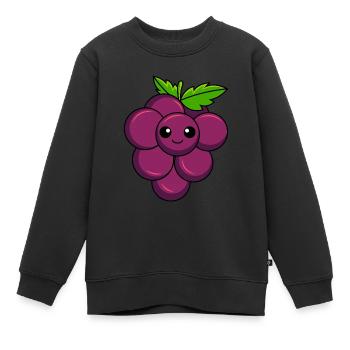 Bande dessinée Raisin - Sweat Premium enfant bio - noir - Devant - AI Model Kid Female (0cm)