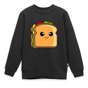 Sandwich Comic - Kinder Premium Organic Sweatshirt - Schwarz - Vorne - AI Model Kid Female (0cm)