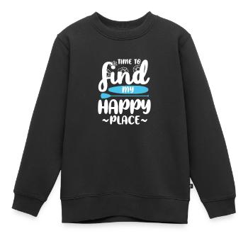 SUP - Kinder Premium Organic Sweatshirt - Schwarz - Vorne - AI Model Kid Female (0cm)