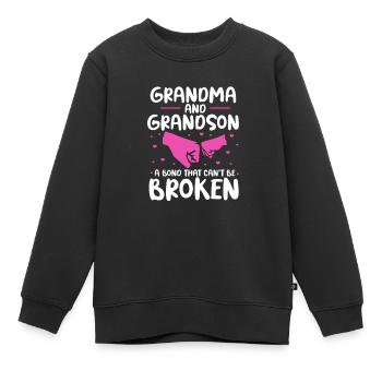 Grand-mère Petits-enfants - Sweat Premium enfant bio - noir - Devant - AI Model Kid Female (0cm)