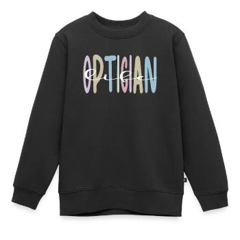 Cadeaux Opticiens Opticiens Optométriste - Sweat Premium enfant bio - noir - Devant - AI Model Kid Female (0cm)