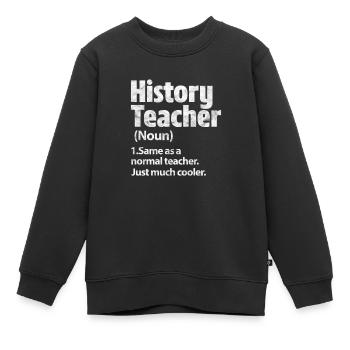 Professeur d’histoire Professeur d’histoire Histoire - Sweat Premium enfant bio - noir - Devant - AI Model Kid Female (0cm)