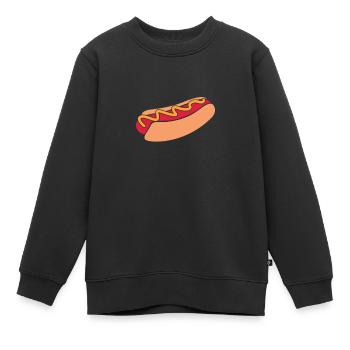 Hot Dog - Kinder Premium Organic Sweatshirt - Schwarz - Vorne - AI Model Kid Female (0cm)