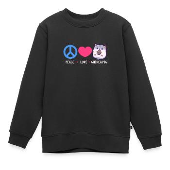 Cochon d’Inde Pet Guinea Pig Cadeau - Sweat Premium enfant bio - noir - Devant - AI Model Kid Female (0cm)