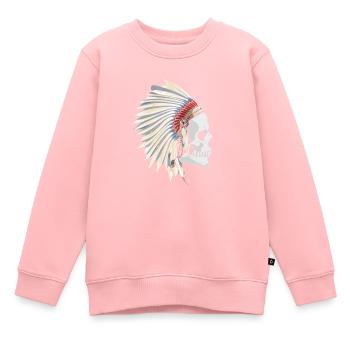 Indien - Sweat Premium enfant bio - rose - Devant - AI Model Kid Female (0cm)