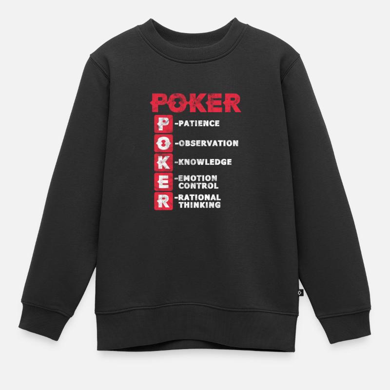 Poker - Kinder Premium Organic Sweatshirt - Schwarz